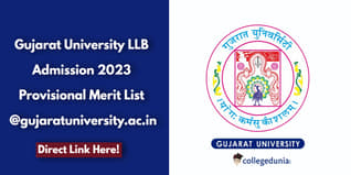 Gujarat University LLB Provisional Merit List 2023 Out @gujaratuniversity.ac.in; Check Direct Download Link Here